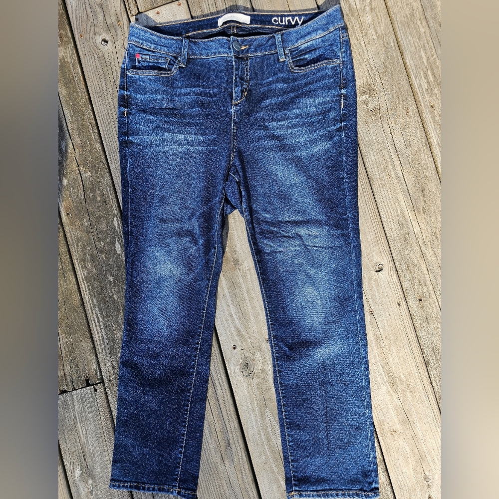 Womens Slink Curvy straight jeans,Size 16,Dark denim,Stretch